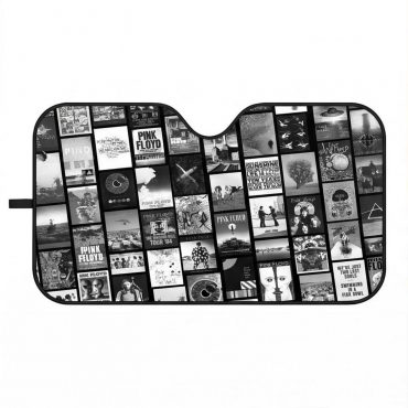 Pink Floyd Auto Sun Shade - Pink Floyd Artwork Poster Collage Black White