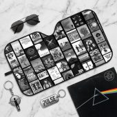 Pink Floyd Auto Sun Shade - Pink Floyd Artwork Poster Collage Black White Pink Floyd Auto Sun Shade - Pink Floyd Artwork Poster Collage Black White
