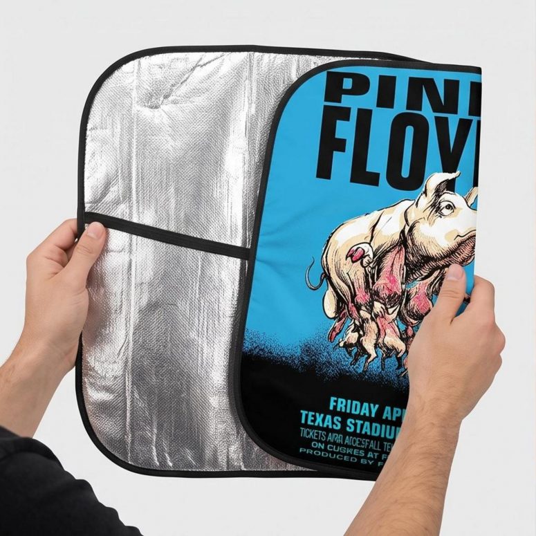 Pink Floyd Auto Sun Shade - Pink Floyd Dallas Texas 1994 Concert Pink Floyd Auto Sun Shade - Pink Floyd Dallas Texas 1994 Concert