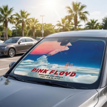 Pink Floyd Auto Sun Shade - Pink Floyd Oakland Coliseum Poster