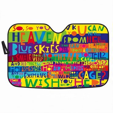 Pink Floyd Auto Sun Shade - Pink Floyd Wish You Were Here Limited Edition Art Print Signed LyricArt