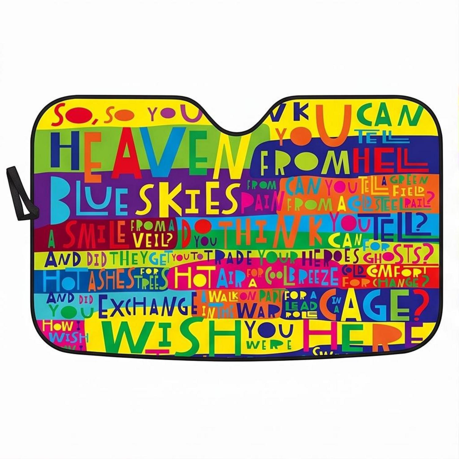 Pink Floyd Auto Sun Shade - Pink Floyd Wish You Were Here Limited Edition Art Print Signed LyricArt Pink Floyd Auto Sun Shade - Pink Floyd Wish You Were Here Limited Edition Art Print Signed LyricArt