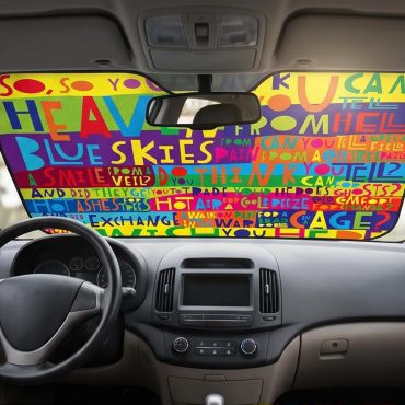 Pink Floyd Auto Sun Shade - Pink Floyd Wish You Were Here Limited Edition Art Print Signed LyricArt