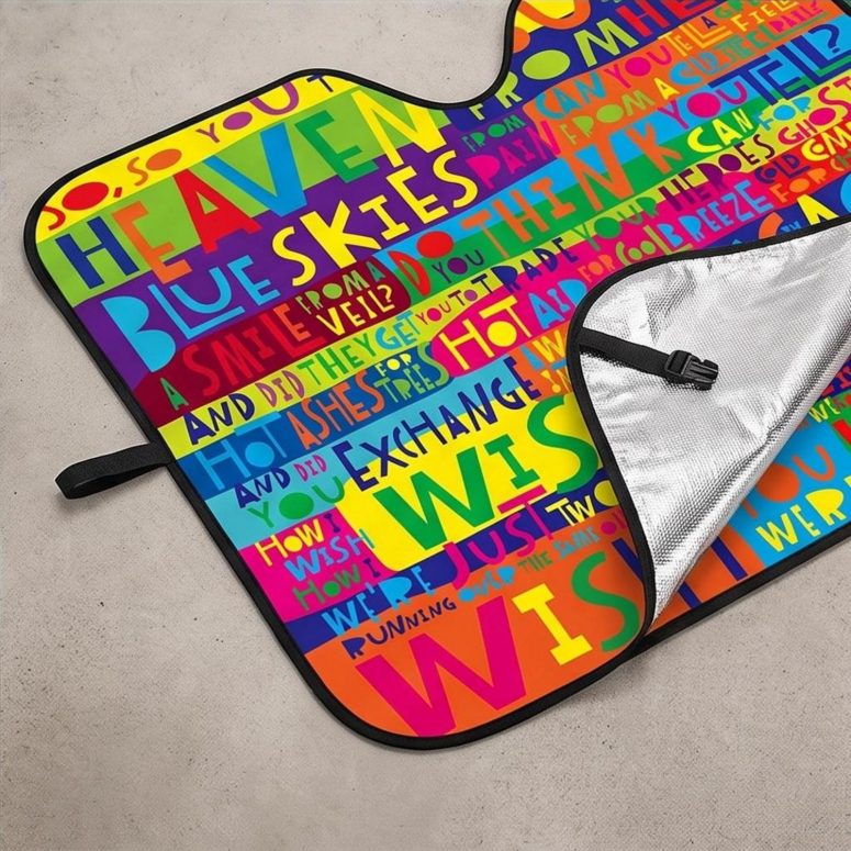 Pink Floyd Auto Sun Shade - Pink Floyd Wish You Were Here Limited Edition Art Print Signed LyricArt Pink Floyd Auto Sun Shade - Pink Floyd Wish You Were Here Limited Edition Art Print Signed LyricArt