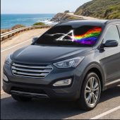 Pink Floyd Auto Sun Shade - The Dark Side Of The Moon Electric Smoke Pink Floyd Auto Sun Shade - The Dark Side Of The Moon Electric Smoke