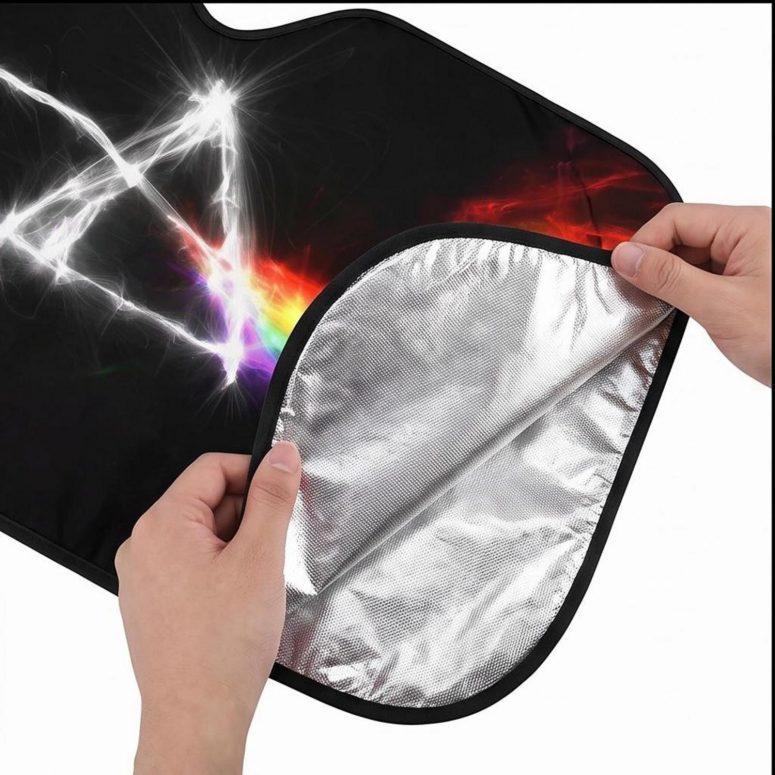 Pink Floyd Auto Sun Shade - The Dark Side Of The Moon Electric Smoke Pink Floyd Auto Sun Shade - The Dark Side Of The Moon Electric Smoke