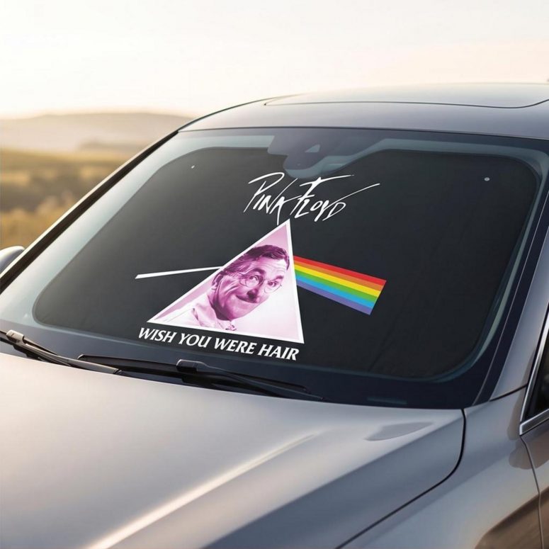 Pink Floyd Auto Sun Shade - Wish You Were Hair Pink Floyd Auto Sun Shade - Wish You Were Hair