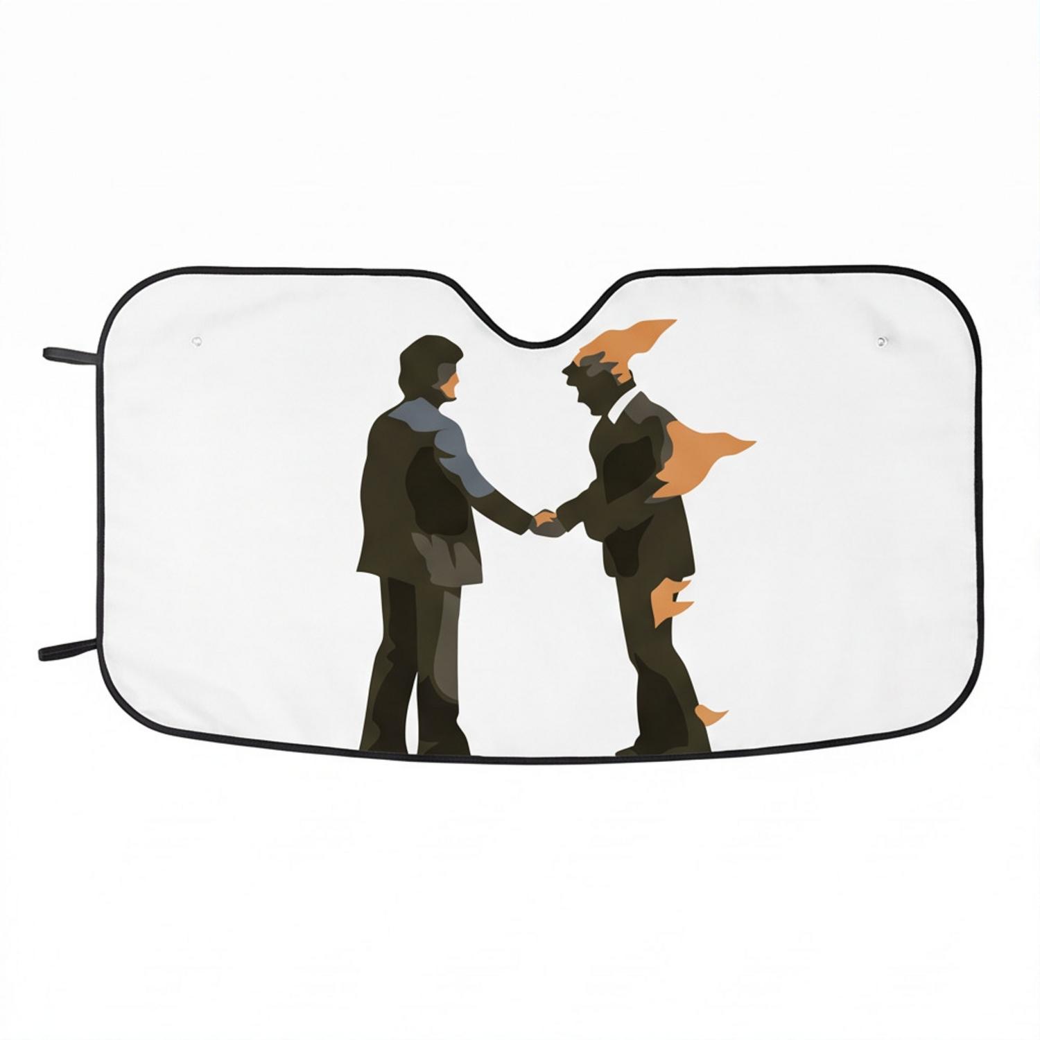 Pink Floyd Auto Sun Shade - Wish You Were Here Burning Man Pink Floyd Auto Sun Shade - Wish You Were Here Burning Man