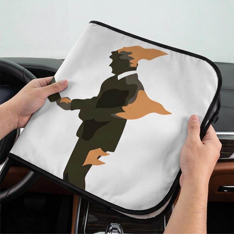 Pink Floyd Auto Sun Shade - Wish You Were Here Burning Man Pink Floyd Auto Sun Shade - Wish You Were Here Burning Man