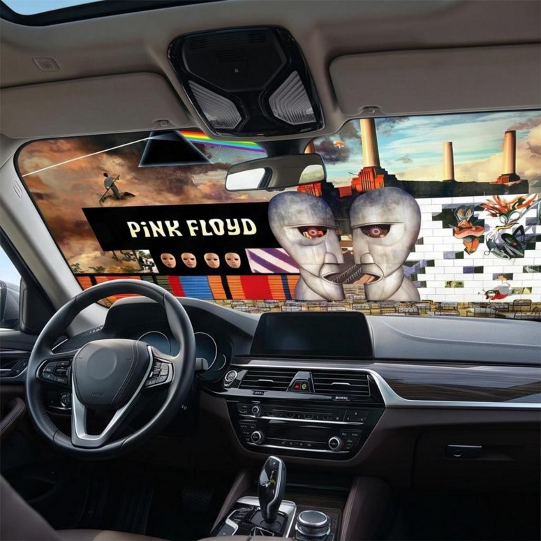 Pink Floyd Auto Sun Shade - Wish You Were Here Dark Side Of The Moon Pink Floyd The Wall Division Bell Animals Pink Floyd Auto Sun Shade - Wish You Were Here Dark Side Of The Moon Pink Floyd The Wall Division Bell Animals