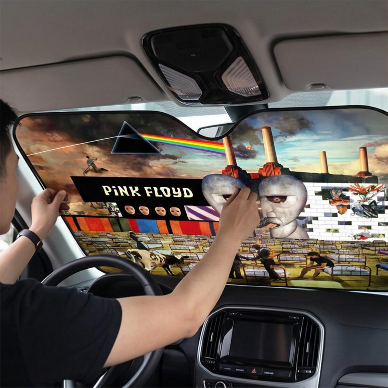Pink Floyd Auto Sun Shade - Wish You Were Here Dark Side Of The Moon Pink Floyd The Wall Division Bell Animals Pink Floyd Auto Sun Shade - Wish You Were Here Dark Side Of The Moon Pink Floyd The Wall Division Bell Animals