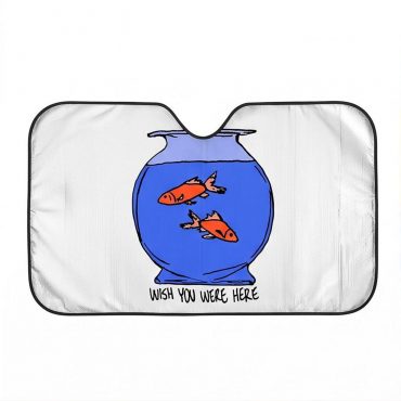 Pink Floyd Auto Sun Shade - Wish You Were Here lost souls in Fish Bowl Doodle Art
