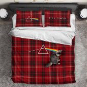 Pink Floyd Bedding Set - Dark Side Of The Moon Red Pink Floyd Bedding Set - Dark Side Of The Moon Red