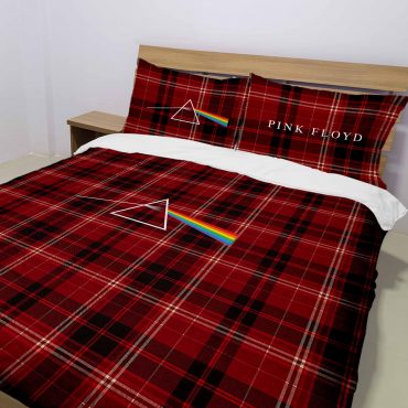 Pink Floyd Bedding Set - Dark Side Of The Moon Red