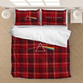 Pink Floyd Bedding Set - Dark Side Of The Moon Red Pink Floyd Bedding Set - Dark Side Of The Moon Red