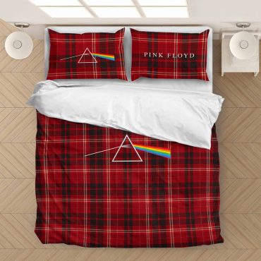 Pink Floyd Bedding Set - Dark Side Of The Moon Red