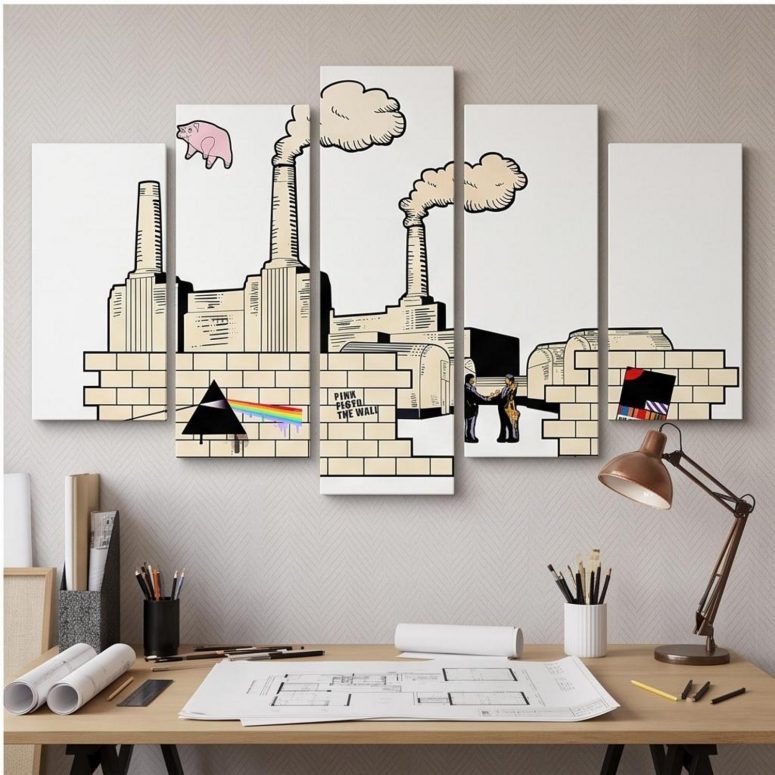 Pink Floyd Canvas - Album Art DSOTM Animals The Wall