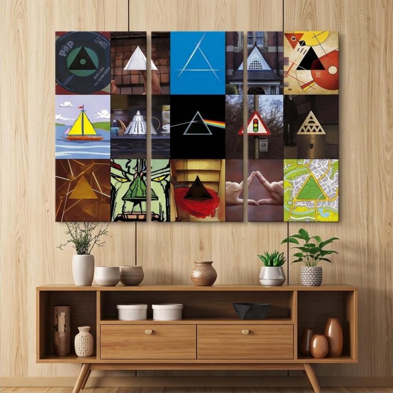 Pink Floyd Canvas - Album Dark Side Of The Moon Collage