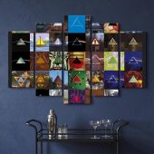 Pink Floyd Canvas - Album Dark Side Of The Moon Collage