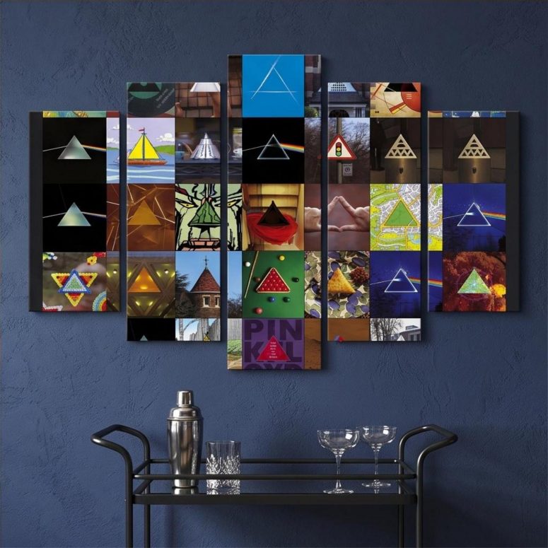 Pink Floyd Canvas - Album Dark Side Of The Moon Collage