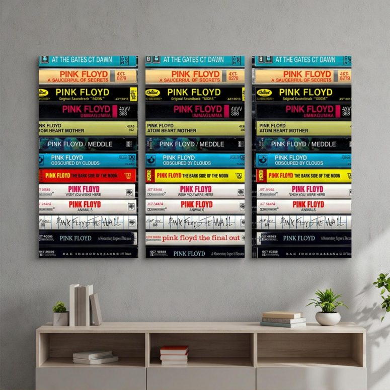 Pink Floyd Canvas - Albums Cassette Retro Collection