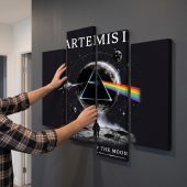 Pink Floyd Canvas - Artemis II Dark Side of the Moon Space Mission Pink Floyd Canvas - Artemis II Dark Side of the Moon Space Mission