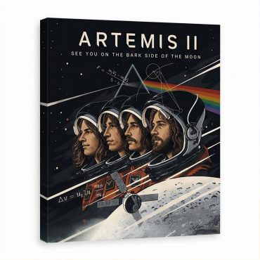 Pink Floyd Canvas - Artemis II See You On The Dark Side Of The Moon Pink Floyd Canvas - Artemis II See You On The Dark Side Of The Moon