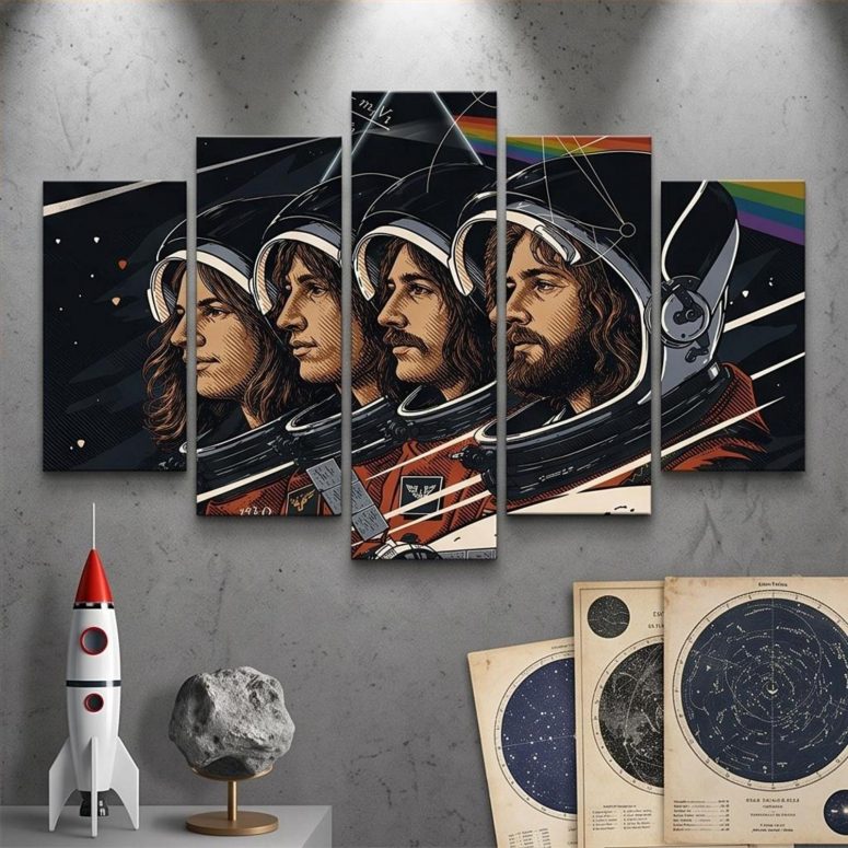 Pink Floyd Canvas - Artemis II See You On The Dark Side Of The Moon