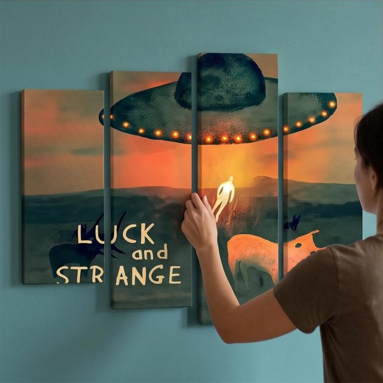 Pink Floyd Canvas - David GIlmour Luck And Strange Dark and Velvet Nights