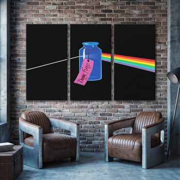 Pink Floyd Canvas - Drink Floyd Alice in Wonderland Meets TDSOTM