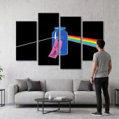 Pink Floyd Canvas - Drink Floyd Alice in Wonderland Meets TDSOTM Pink Floyd Canvas - Drink Floyd Alice in Wonderland Meets TDSOTM