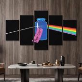Pink Floyd Canvas - Drink Floyd Alice in Wonderland Meets TDSOTM Pink Floyd Canvas - Drink Floyd Alice in Wonderland Meets TDSOTM