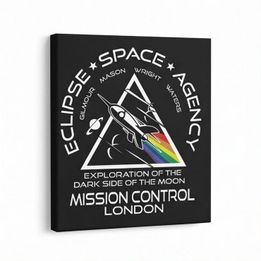 Pink Floyd Canvas - Eclipse Space Agency Exploration of TDSOTM Mission Control London
