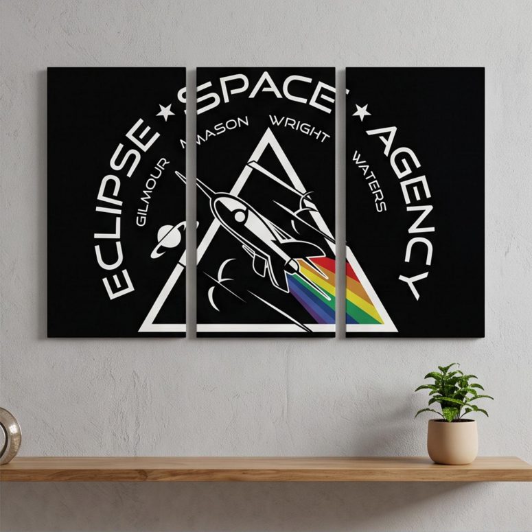 Pink Floyd Canvas - Eclipse Space Agency Exploration of TDSOTM Mission Control London Pink Floyd Canvas - Eclipse Space Agency Exploration of TDSOTM Mission Control London