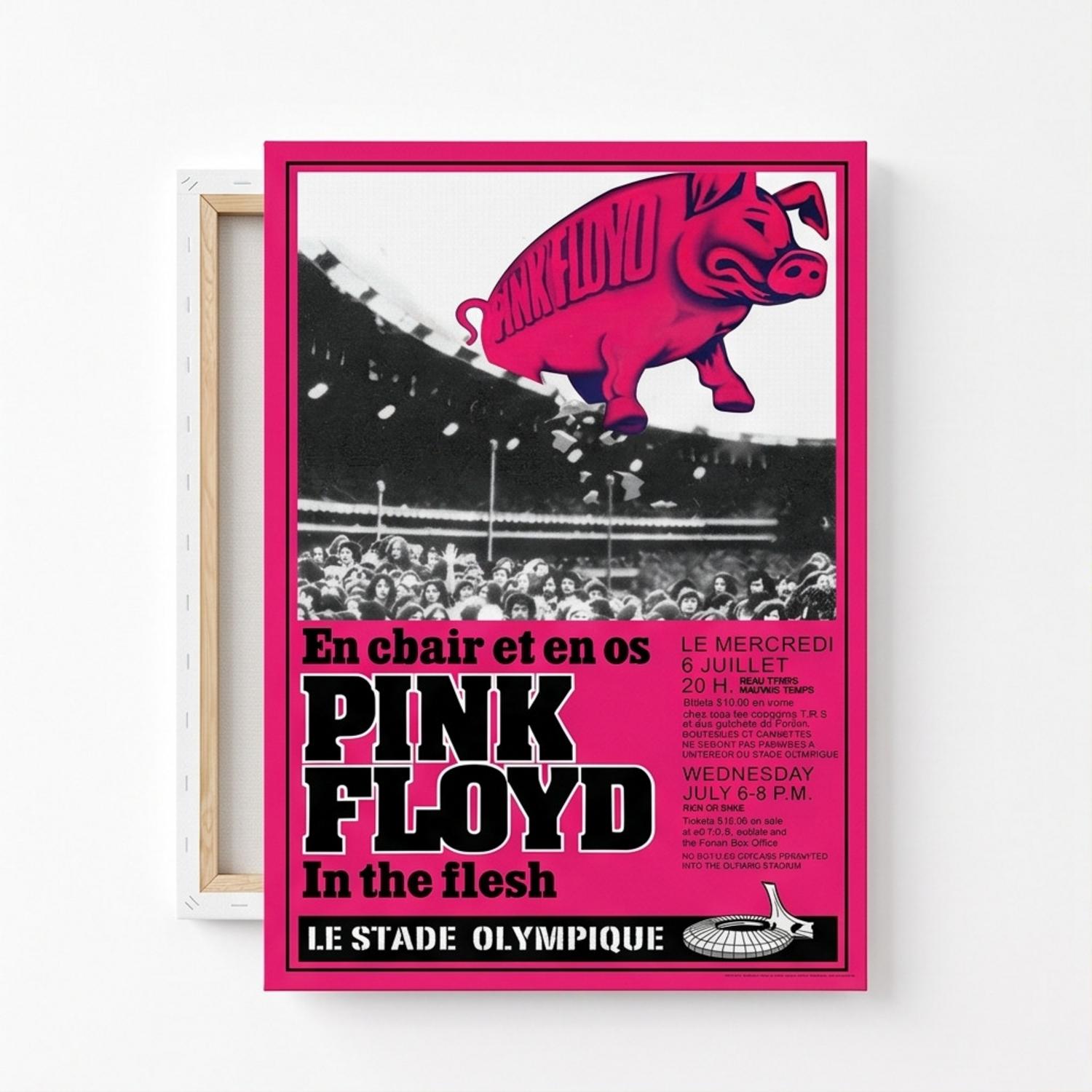 Pink Floyd Canvas - En Chair Et En Os Le Stade Olympique In The Flesh Concert Pink Floyd Canvas - En Chair Et En Os Le Stade Olympique In The Flesh Concert