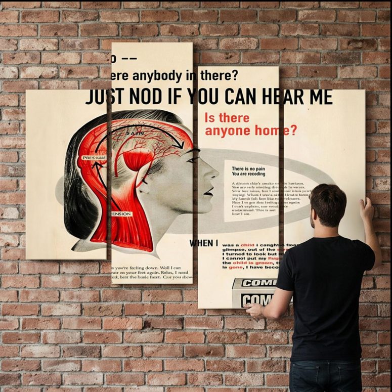 Pink Floyd Canvas - Hello Is There Anybody In There Pink Floyd Canvas - Hello Is There Anybody In There