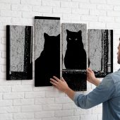 Pink Floyd Canvas - Is There Any Body Out There Funny Witchy Cat