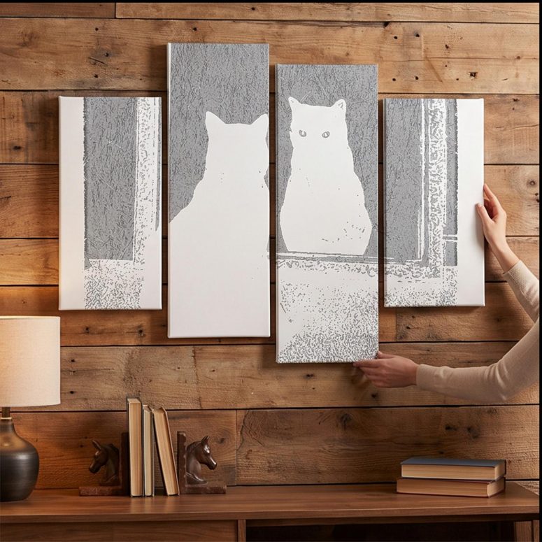 Pink Floyd Canvas - Is There Any Body Out There Funny Witchy Cat Pink Floyd Canvas - Is There Any Body Out There Funny Witchy Cat
