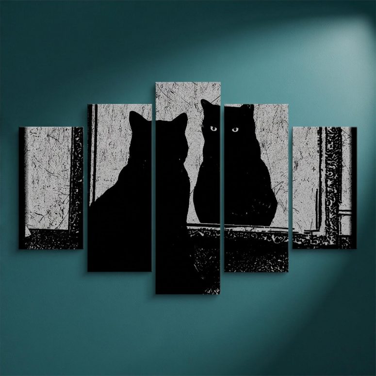 Pink Floyd Canvas - Is There Any Body Out There Funny Witchy Cat