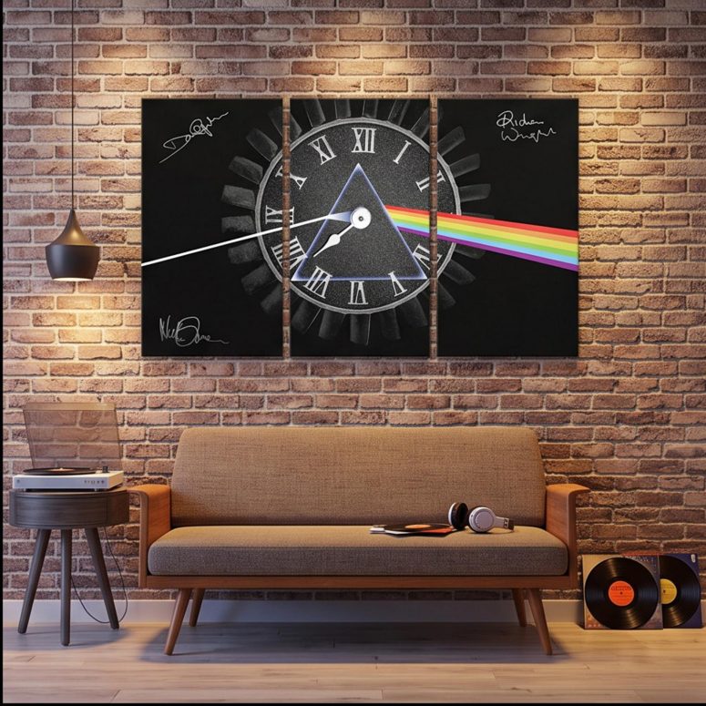 Pink Floyd Canvas - Pink Floyd quote Time Art Pre Signed