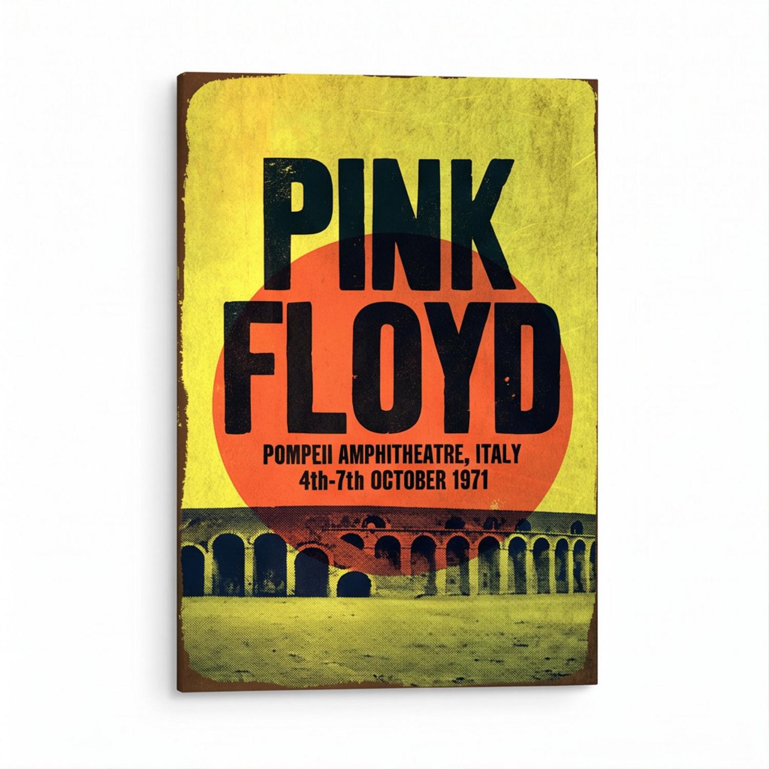 Pink Floyd Canvas - Pompeii Amphitheatre Italy 1971 Pink Floyd Canvas - Pompeii Amphitheatre Italy 1971