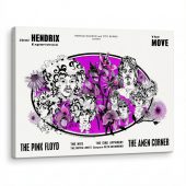 Pink Floyd Canvas - Tallenge Pink Floyd And Jimi Hendrix 1967 Vintage UK Concert