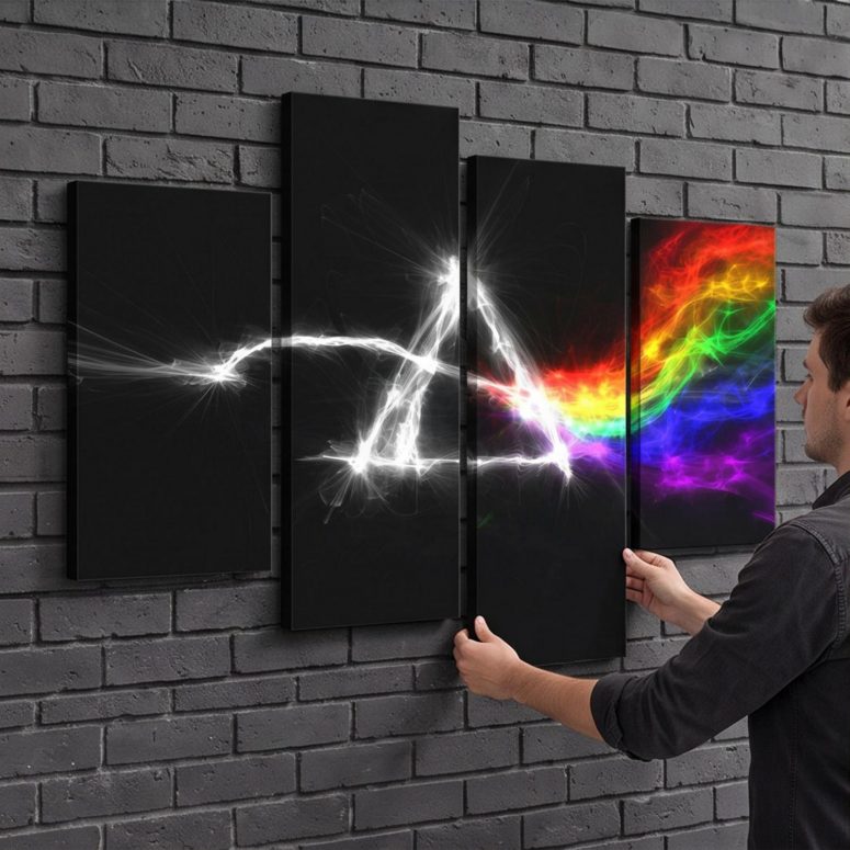 Pink Floyd Canvas - The Dark Side Of The Moon Electric Smoke Pink Floyd Canvas - The Dark Side Of The Moon Electric Smoke