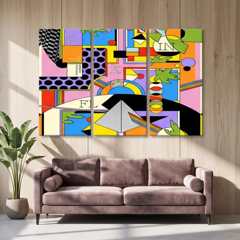 Pink Floyd Canvas - The Dark side Of The Moon Live Debut 50th Anniversary