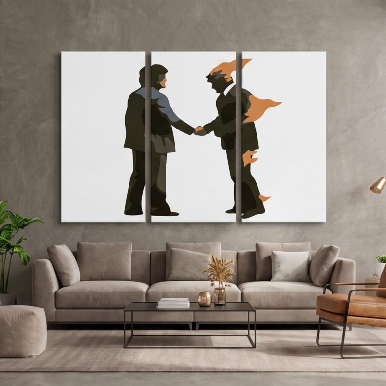 Pink Floyd Canvas - Wish You Were Here Burning Man Pink Floyd Canvas - Wish You Were Here Burning Man