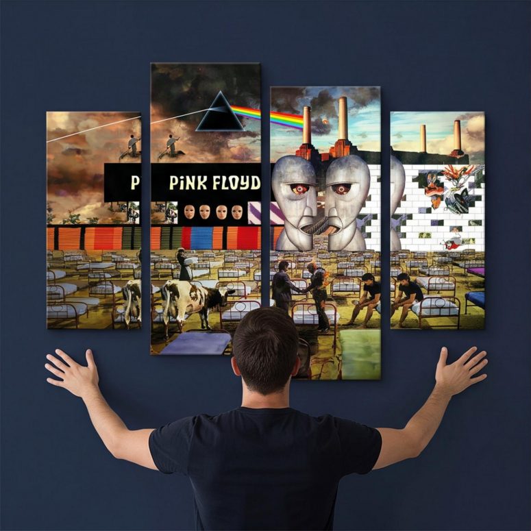 Pink Floyd Canvas - Wish You Were Here Dark Side Of The Moon Pink Floyd The Wall Division Bell Animals