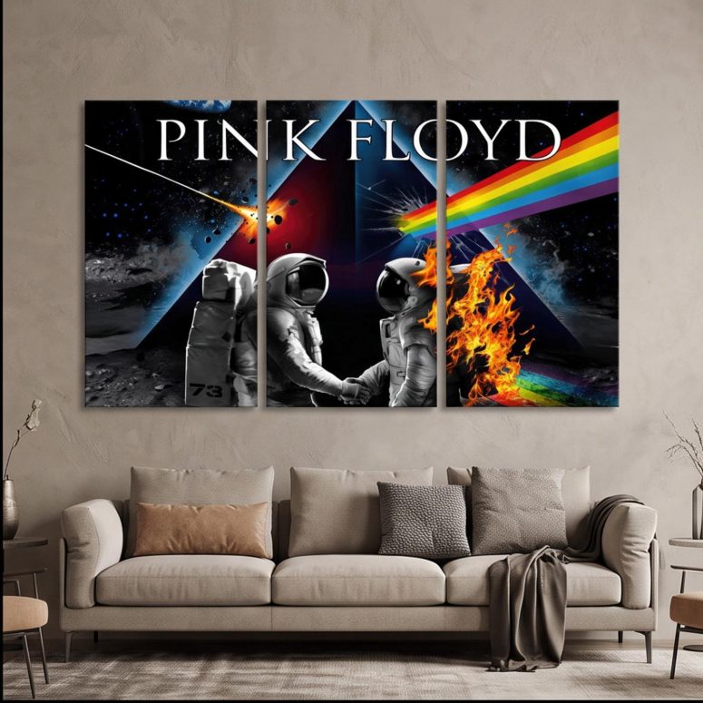 Pink Floyd Canvas - Wish You Were Here DSOTM Astronaut Handshake Pink Floyd Canvas - Wish You Were Here DSOTM Astronaut Handshake