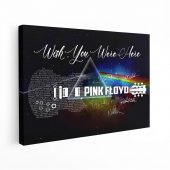 Pink Floyd Canvas - Wish You Were Here With Guitar Typography And Signatures
