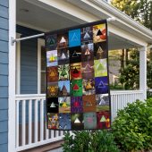 Pink Floyd Flag - Album Dark Side Of The Moon Collage Pink Floyd Flag - Album Dark Side Of The Moon Collage