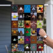 Pink Floyd Flag - Album Dark Side Of The Moon Collage Pink Floyd Flag - Album Dark Side Of The Moon Collage